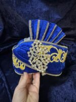Kadife Berk Kaftan Şapkası-Saks-Altın