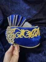 Kadife Berk Kaftan Şapkası-Saks-Altın